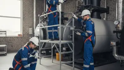 Raleigh, NC plumber repairing a boiler for reliable home heating service