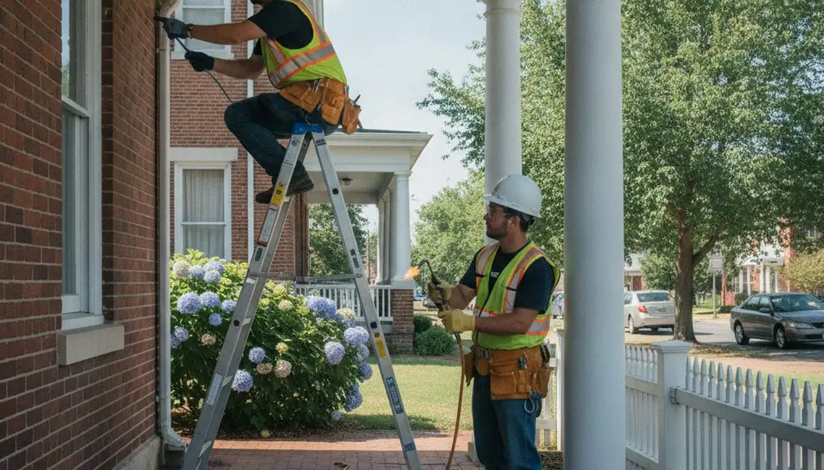 Plumber repairing pipe in Raleigh, NC for residential plumbing service