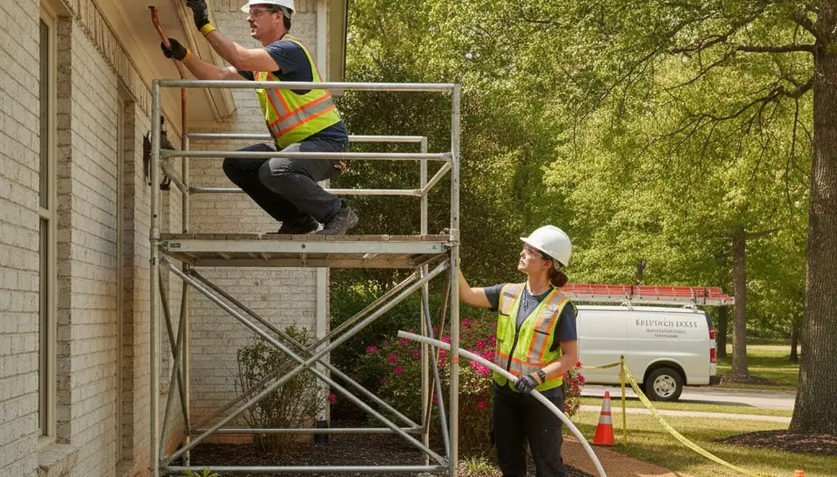 Raleigh, NC plumber repairing a residential plumbing issue for local home service customers