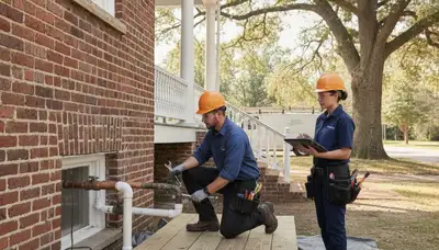 Plumber providing plumbing repair service in Raleigh, NC for a local home repair job