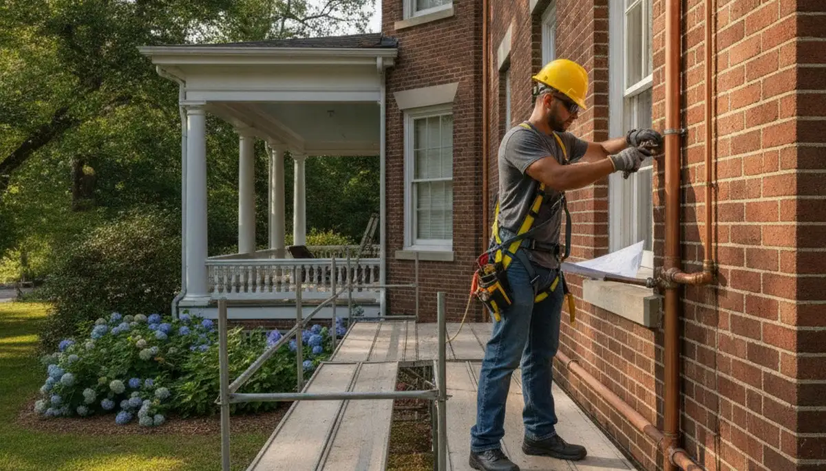 Raleigh, NC plumber repairing a residential pipe for fast leak repair service