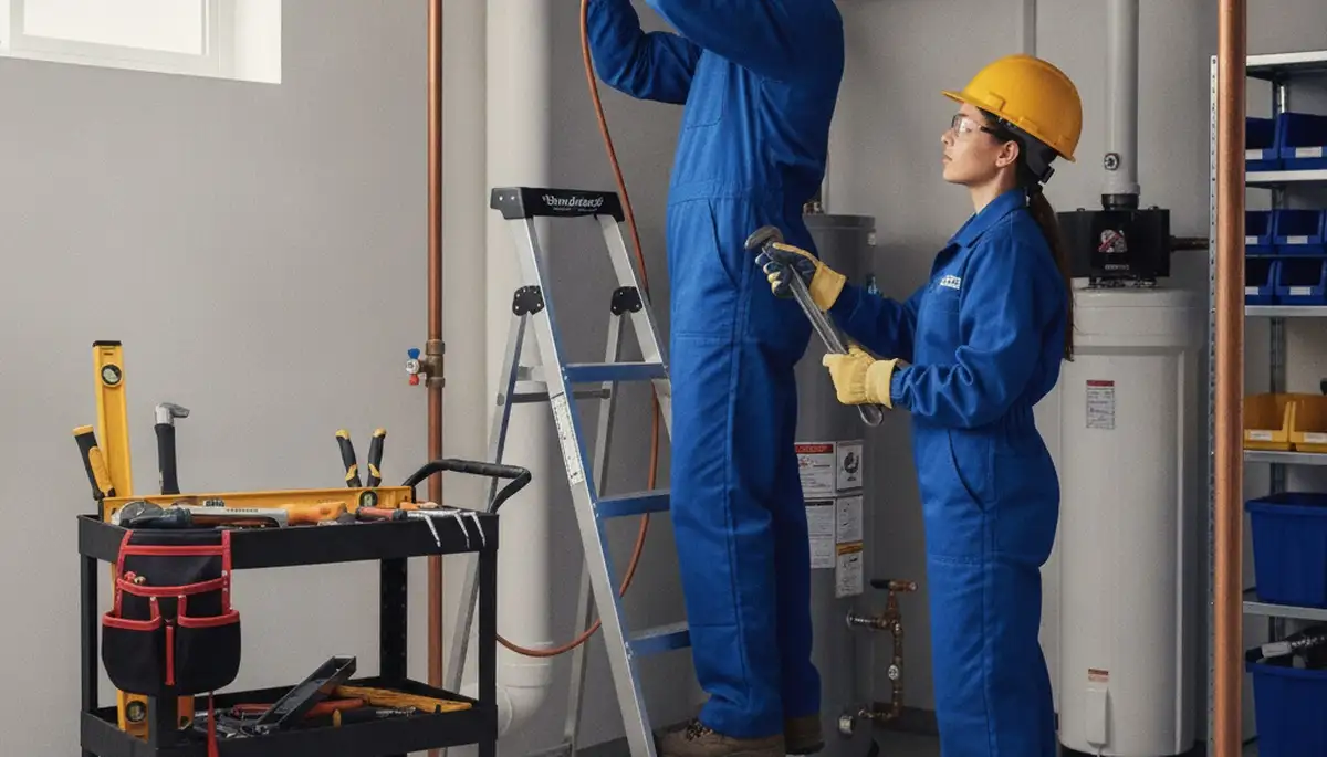 Raleigh, NC plumber repairing a home pipe for plumbing repair service