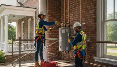 Raleigh, NC plumbing repair service team on-site for residential pipe and leak repair