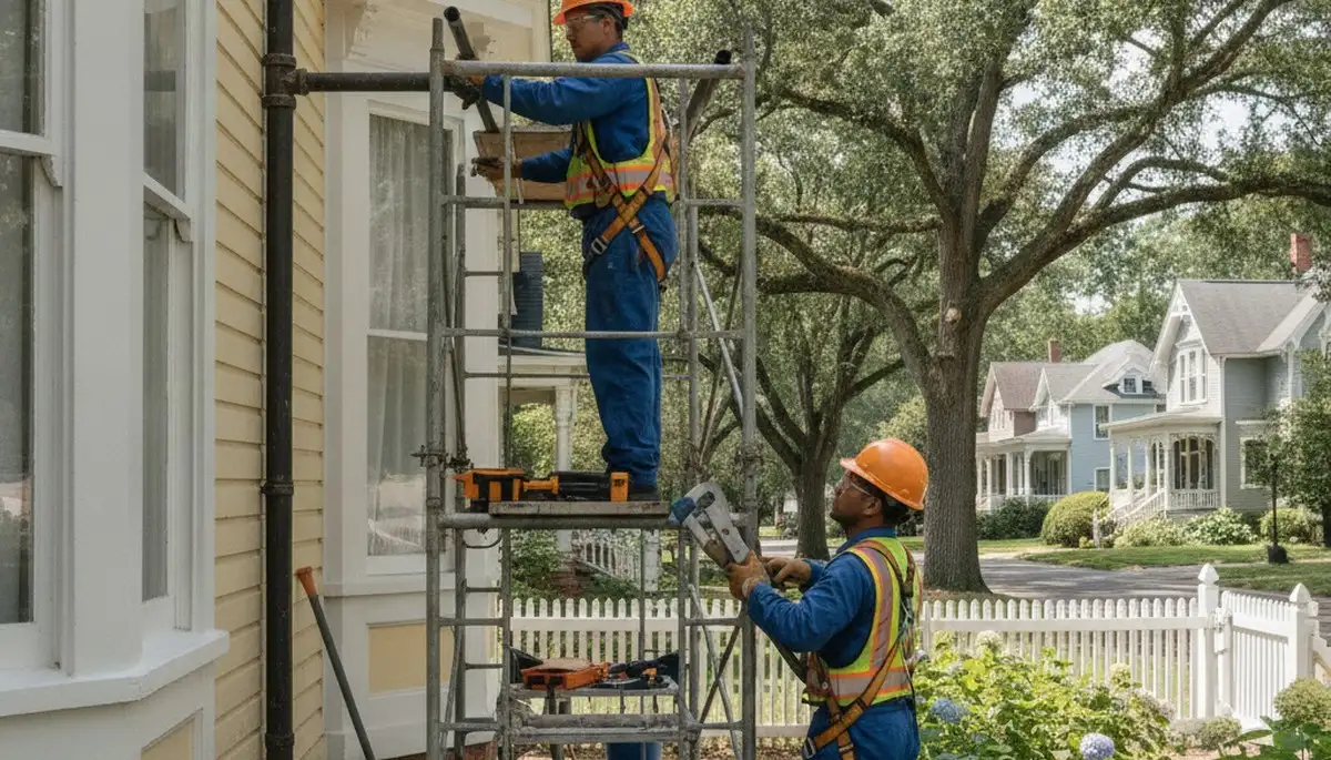 Raleigh, NC plumber repairing a residential plumbing issue for local homeowners
