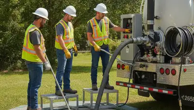 Septic tank cleaning service in Raleigh, NC by a professional plumber from On Call Plumbers