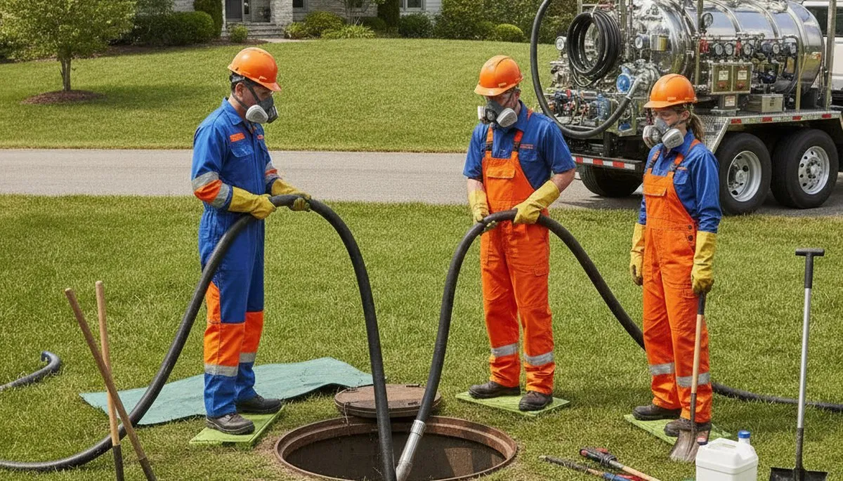 Septic tank cleaning service in Raleigh, NC for residential plumbing maintenance