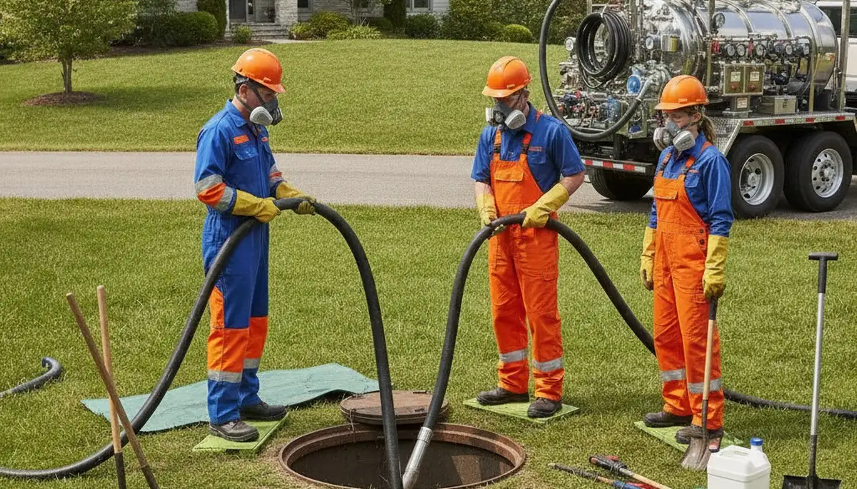 Septic tank cleaning service in Raleigh, NC for residential plumbing maintenance