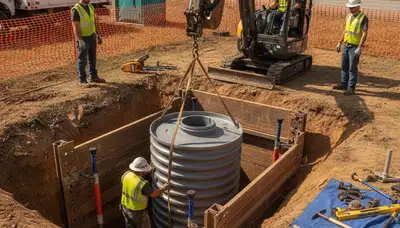 Septic tank installation for Raleigh, NC home by professional plumbers
