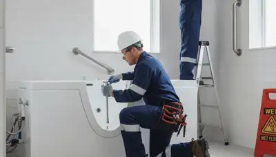 Walk-in tub installation service for Raleigh, NC homes by On Call Plumbers